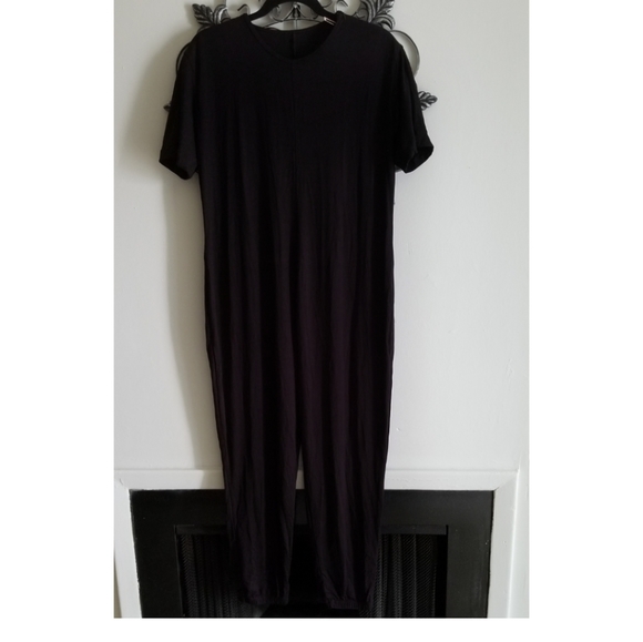 Black Loose Drop Crotch Jumpsuit - Picture 4 of 8
